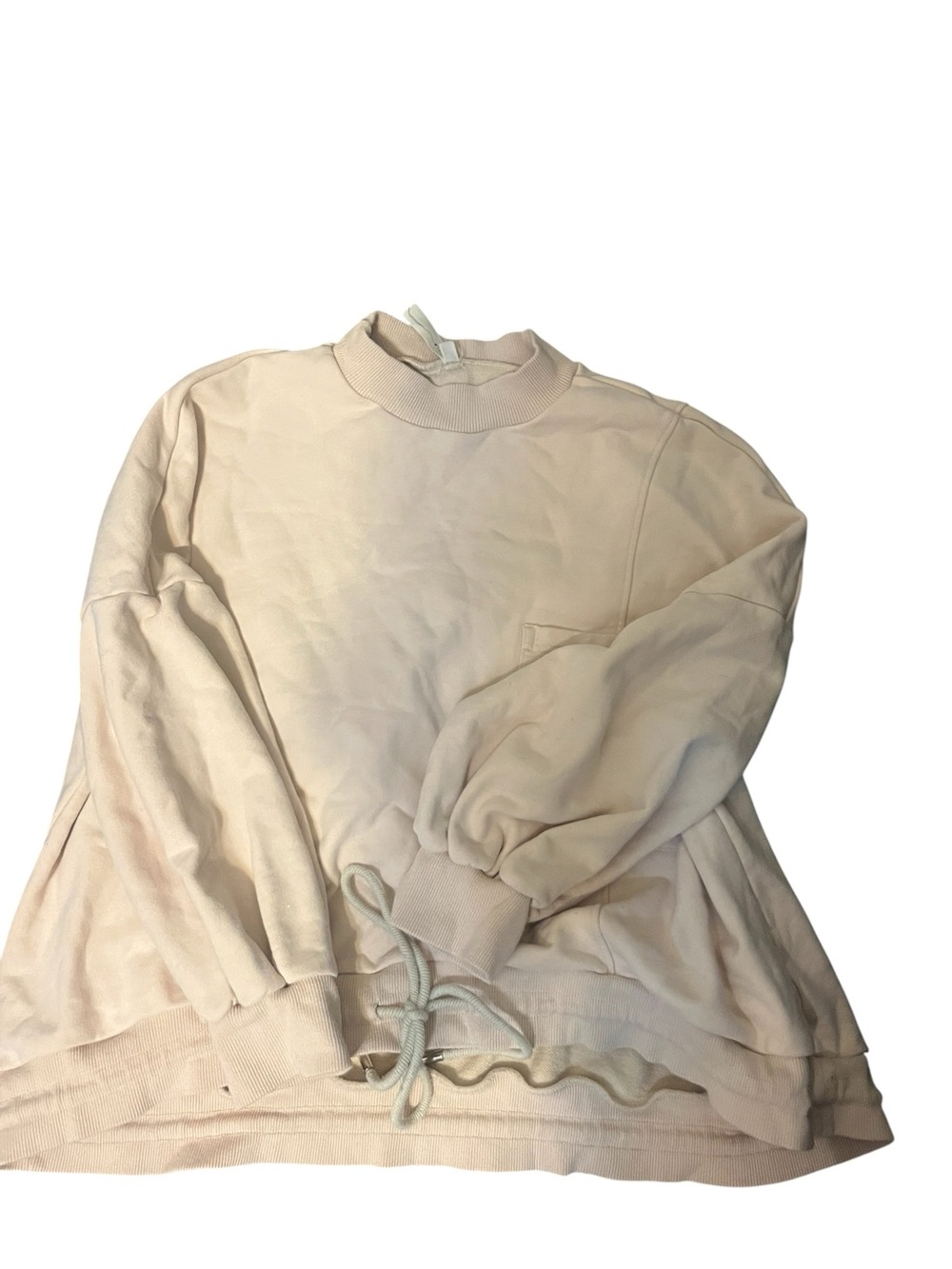 Nap Loungewear
Women's Cream Mock Neck Drawstring Hem Sweatshirt
